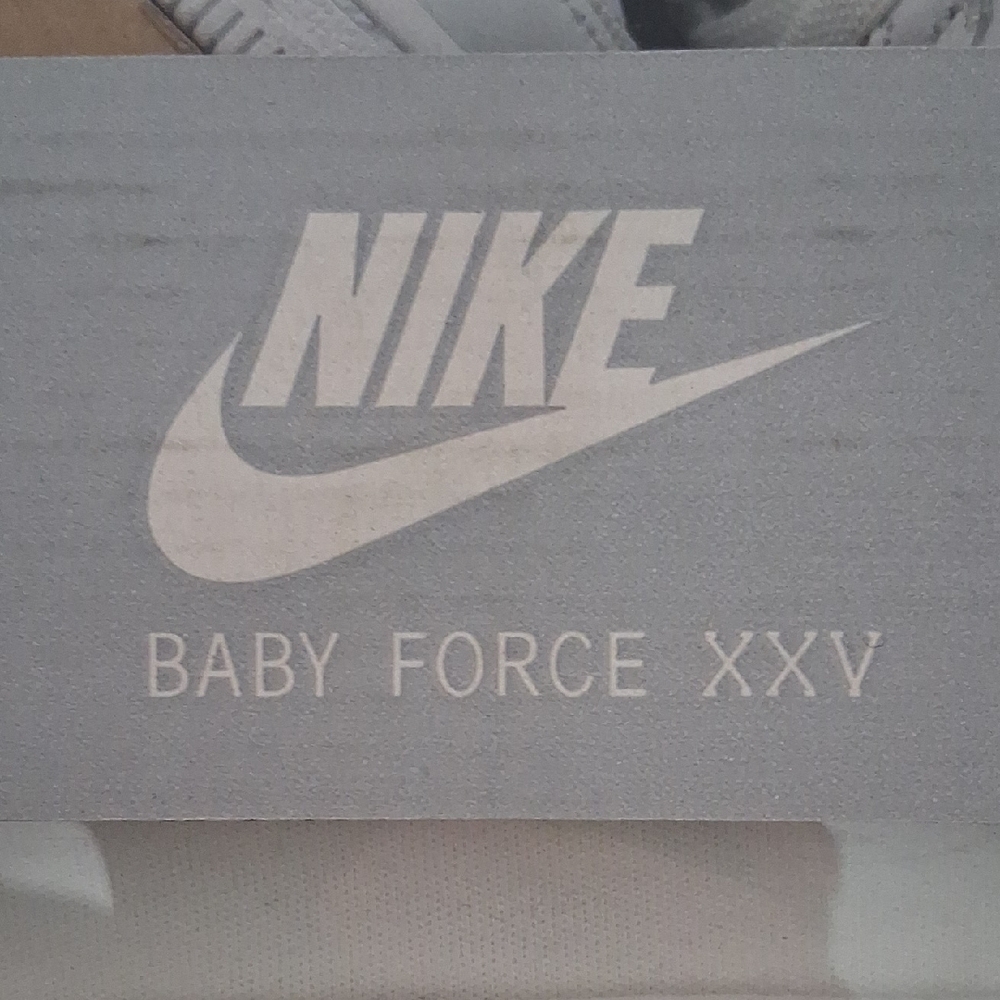 Nike Baby Force XXV White Sneakers 1c With Cap - Picture 2 of 8